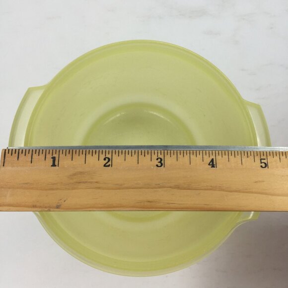 Vintage Tupperware Servalier Yellow Bowl 886 Sheer Lime Green Sunburst Lid 812 - Picture 12 of 14